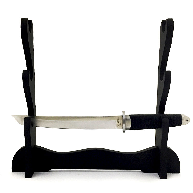 Първокласна японска тройна поставка за трофейни мечове и ножове - дърво, тройна стойка за ножове