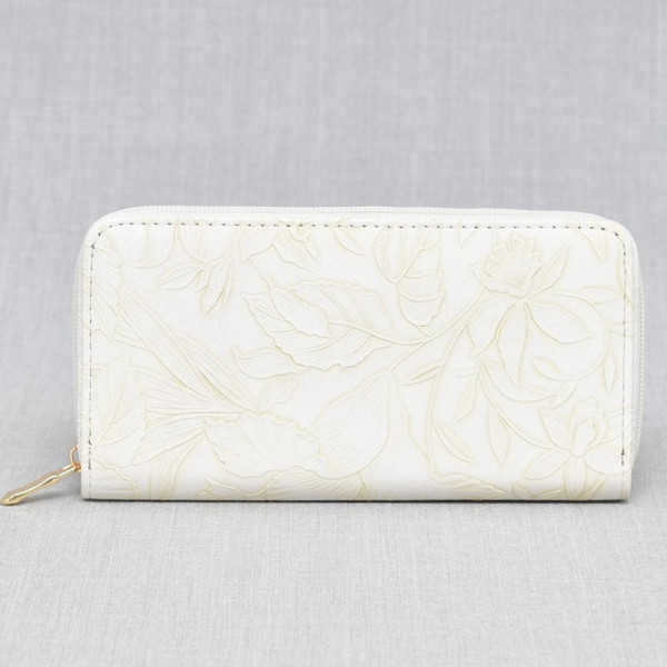 Елегантно и стилно дамско портмоне от еко кожа 02532 - WHITE