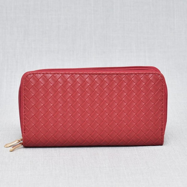 Луксозно дамско портмоне от еко кожа 02534 RED