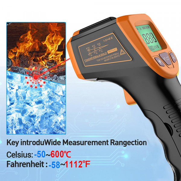 Безконтактен ифрачервен термометър - дигитален, електронен, лазерен