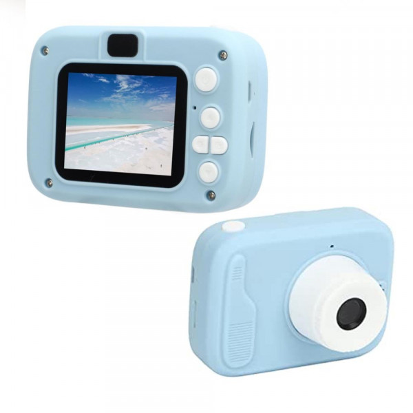 Детска дигитална камера-фотоапарат с удобна дръжка СИН