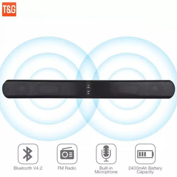 Мощен саундбар Soundvox TG026 SOUNDBAR - Слот за SD карта, USB вход, FM радио, Bluetooth, Черен