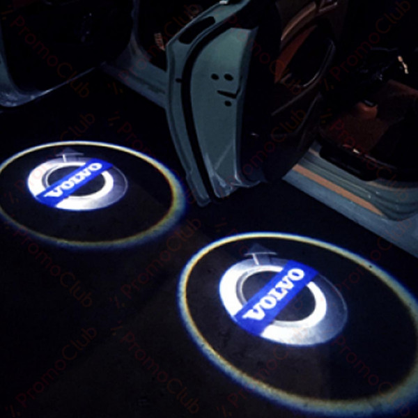 Безжични VOLVO странични светлини за врата на кола JQ-666, 2 броя LED лого