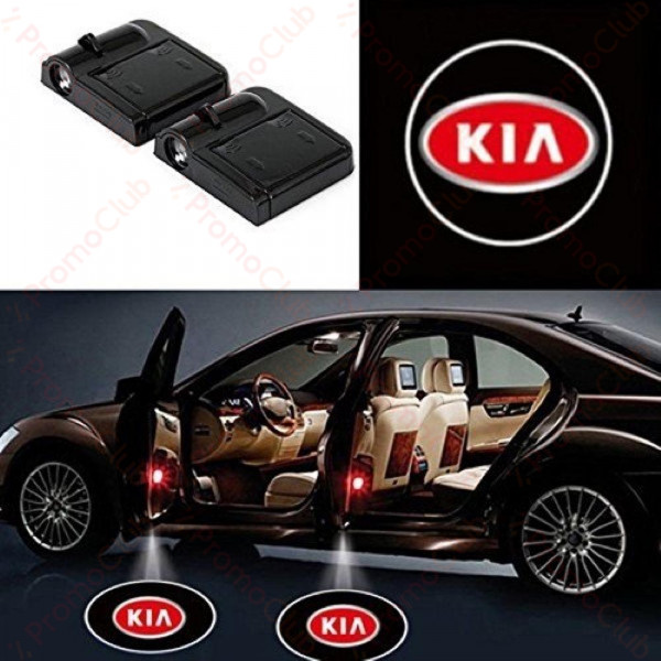 Безжични KIA странични светлини за врата на кола JQ-666, 2 броя LED лого