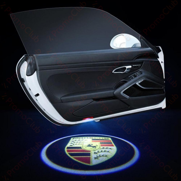 Безжични PORSCHE странични светлини за врата на кола JQ-666, 2 броя LED лого