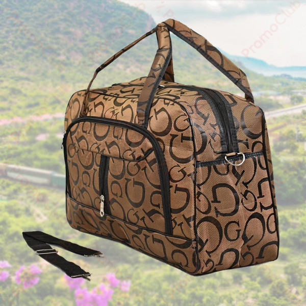 Здрава и удобна текстилна пътна чанта 32003, кафява