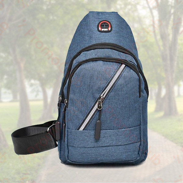 Практична спортна чанта за през рамо с отвор за слушалки - SPORT BLUE 3235
