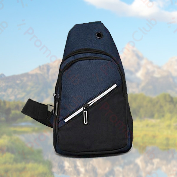 Практична мъжка спортна чанта за през рамо - BLACK AND BLUE 524