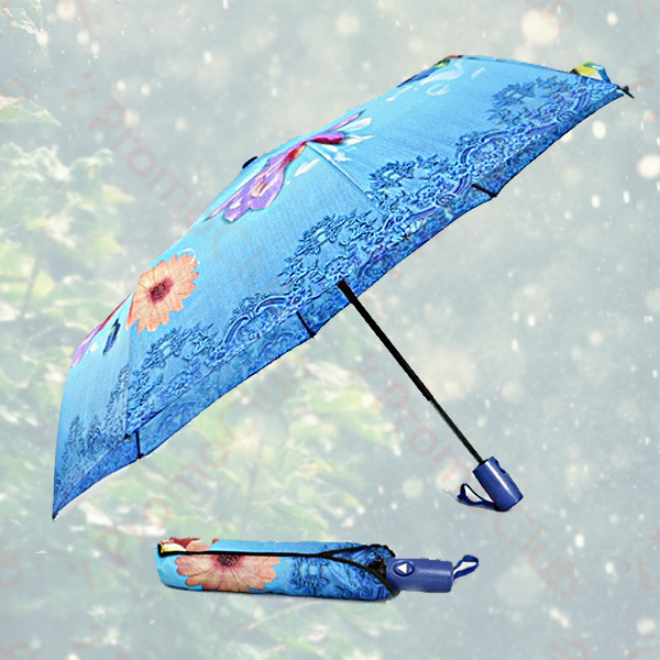 Красив и удобен дамски чадър с автоматично отваряне GRACIA - BLUE 41594