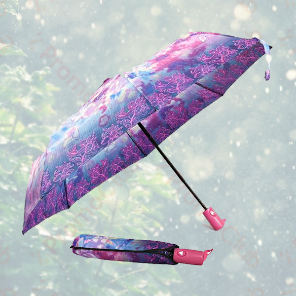 Красив и удобен дамски чадър с автоматично отваряне GRACIA - BUTTERFLY 41594