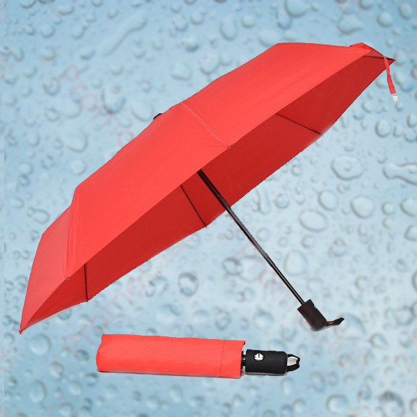 Ветроустойчив чадър с двупосочен автомат и калъф RAIN - RED 12731