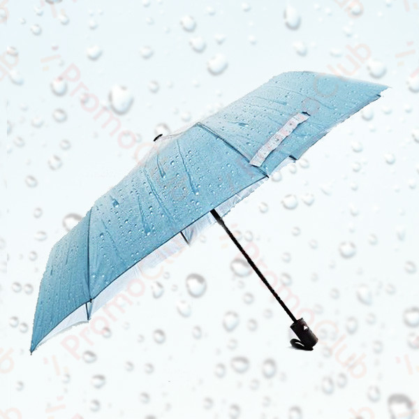 Дамски чадър от бързосъхнеща материя, ветроустойчив RAINDROPS - BLUE 21881