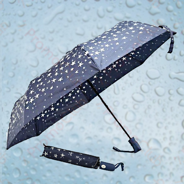 Удобен, здрав и ветероустойчив дамски чадър STAR - BLUE 12526