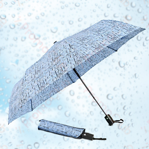 Стилен дамски чадър със здрава рамка от осем спици RAIN - BLUE 22609