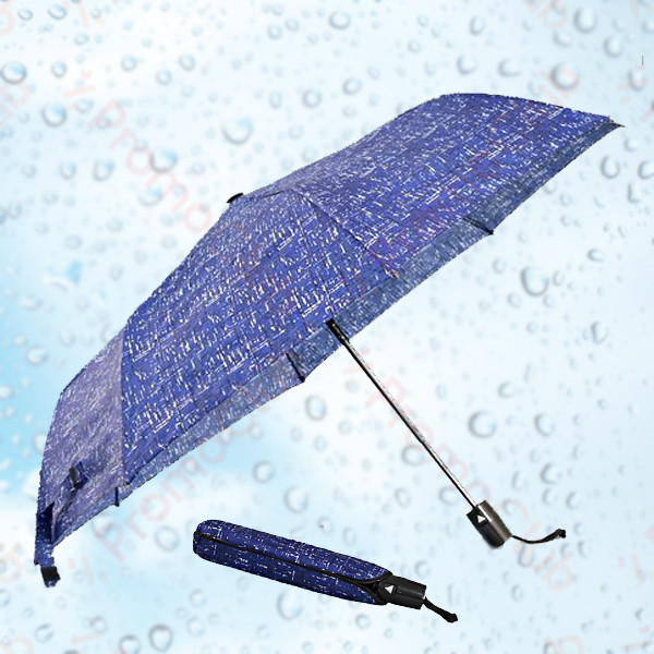 Стилен дамски чадър със здрава рамка от осем спици RAIN - DARK BLUE 22609
