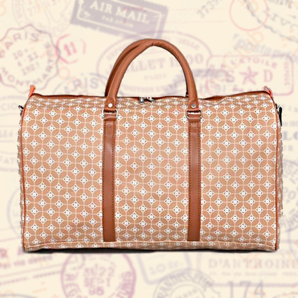 Голяма, стилна и удобна пътна чанта от еко кожа TRAVEL - CREAM 2830