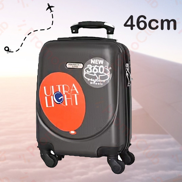 Компактен и практичен ABS авио куфар за ръчен багаж, 46cm - GREY 1217