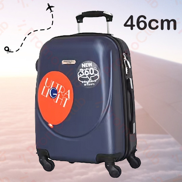 Компактен и практичен ABS авио куфар за ръчен багаж, 46cm - DARK BLUE 1217