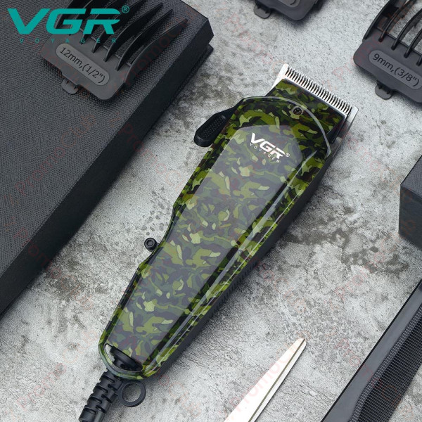 Тример за подстригване и оформяне VGR V-126 CAMOUFLAGE- за стайлинг, оформяне на бради, вежди и прически