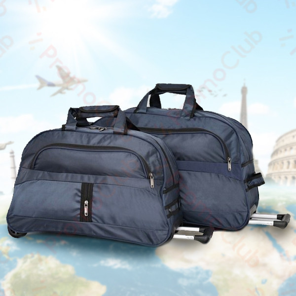 Комплект 2бр. удобни с стилни пътни чанти с колела TRAVEL - BLUE 12236