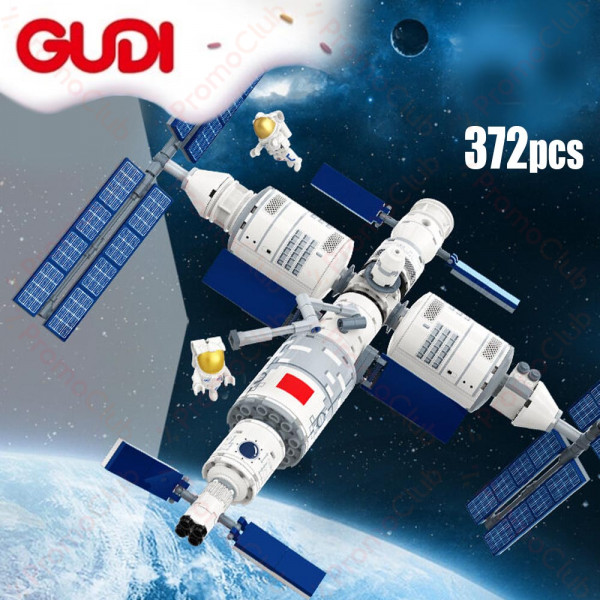 Лего конструктор SPACE STATION 11004- 372 части, GUDI, 6+