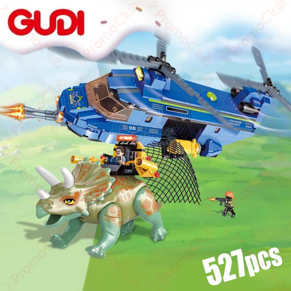 Лего конструктор DINOSAURS HELICOPTER 50506 - 527 части, GUDI, 6+