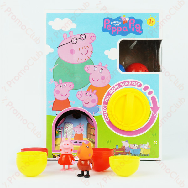 Детска цветна игра Пеппа Пиг - кутия с механизъм за изненада играчки в сфери 6688