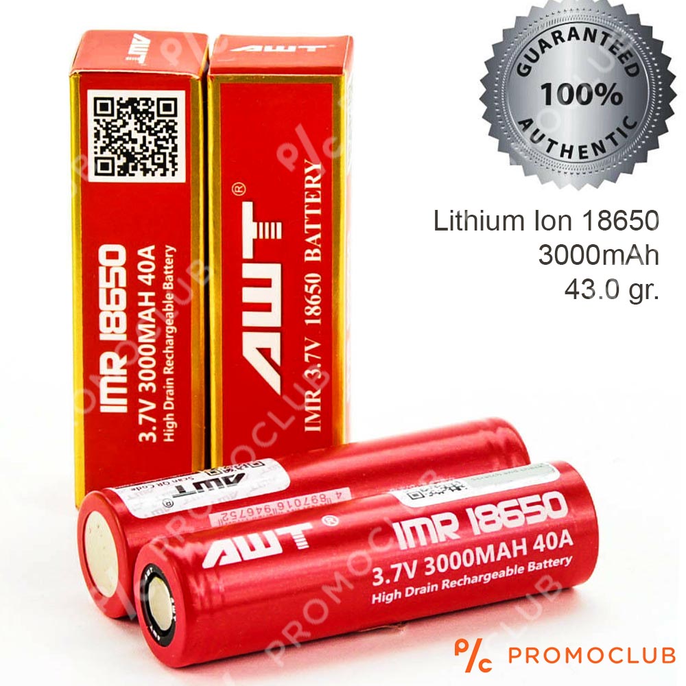 2бр Висок клас батерия IMR 18650 литиево-йонна, 3000mAh, 43.0 gr., BFO2