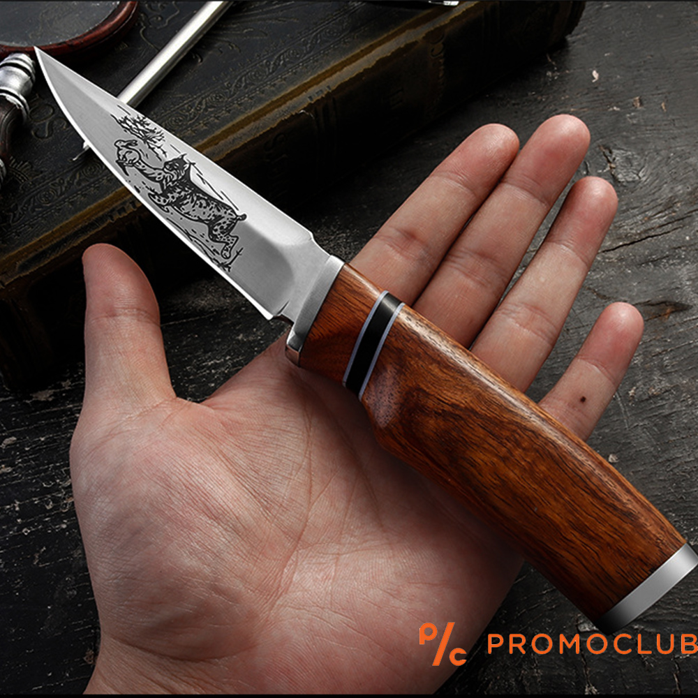 Луксозен ловен нож PANTER US-01 стомана 440С, дървена дръжка
