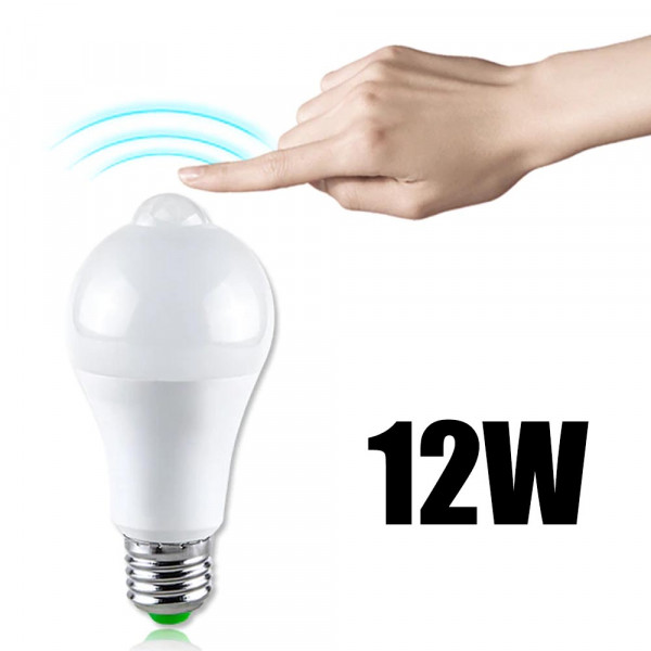 12W LED крушка с датчик за движение💡