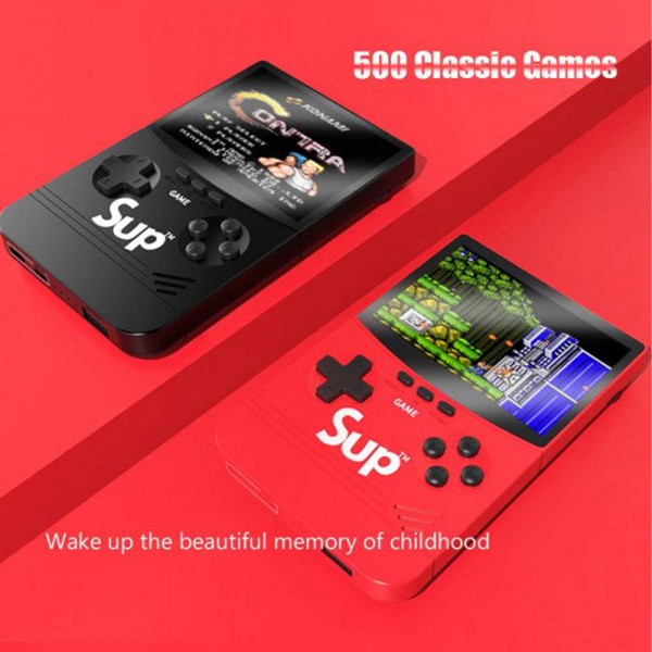 Уникална Sup конзола 500 игри в 1 цветна конзола RETRO SUP GAME BOX, черна, 3.5 инча