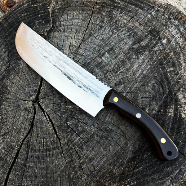 Японски кухненски нож AINA LONG с ръчно ковано острие закалена стомана, фултанг, дръжка сандалово дърво