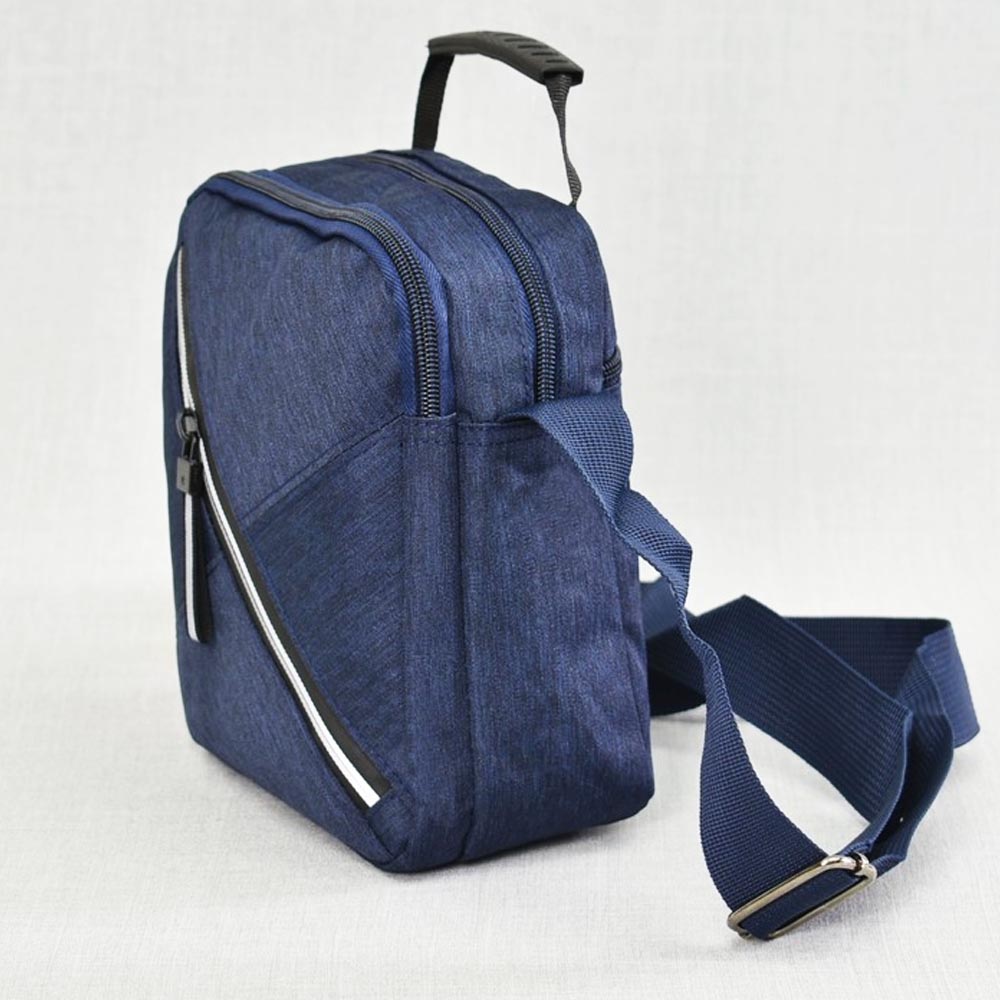 Мъжка чанта BLACK/GREY/BLUE SPORT от текстил, 8005