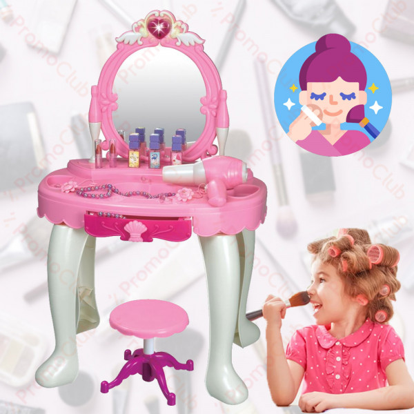 Страхотна детска тоалетка с огледало, аксесоари и столче 👧🎀