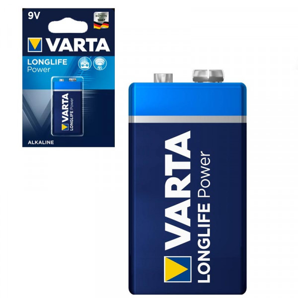 Алкална батерия 6LF22 6LR61 Longlife Powe VARTA