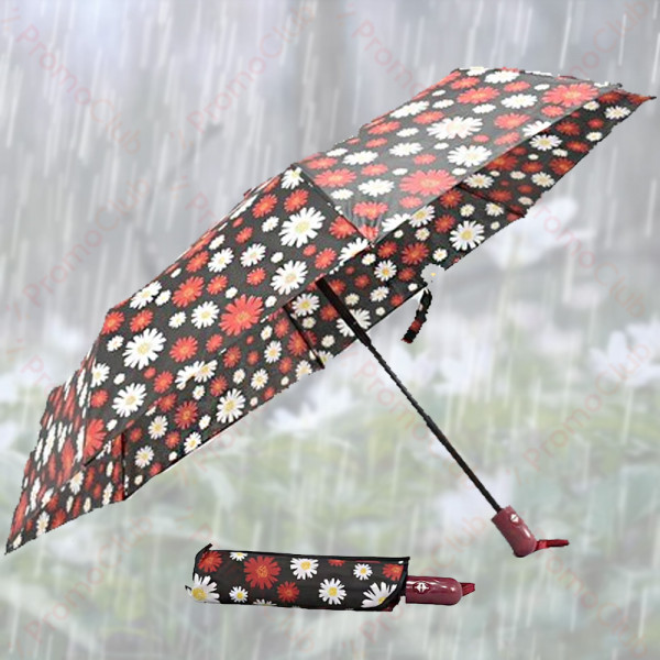 Дамски ветроустойчив чадър с автоматично отваряне LADY - BORDO 12523