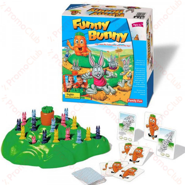 Детска игра "Веселият заек"с карти 707-5 - настолна, цветна