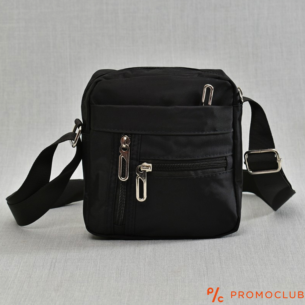 Мъжка чанта от текстил и регулируема дръжка за през рамо BLACK 9882