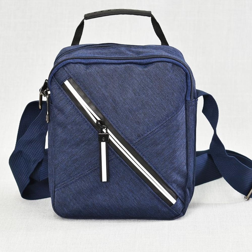 Мъжка чанта BLACK/GREY/BLUE SPORT от текстил, 8005