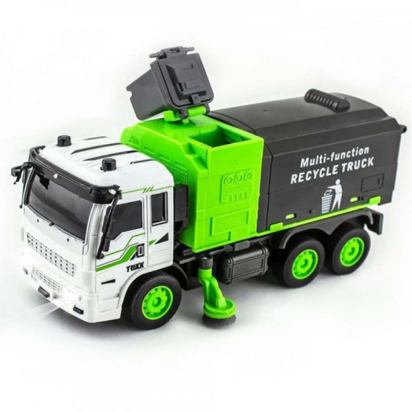 Боклукчийски камион с контейнер играчка с дистанционно и светлинки