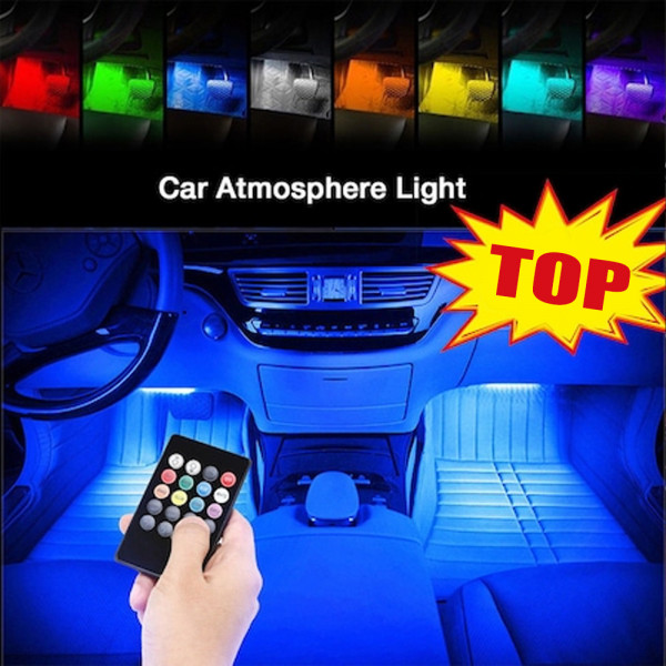 Интериорно LED осветление за автомобил с дистанционно управление A-3598 - CAR ATMOSPHERE LIGHT