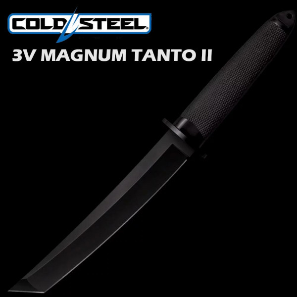 Тактически нож 3V MAGNUM TANTO II BLACK Cold Steel, с твърда кания KIDEX