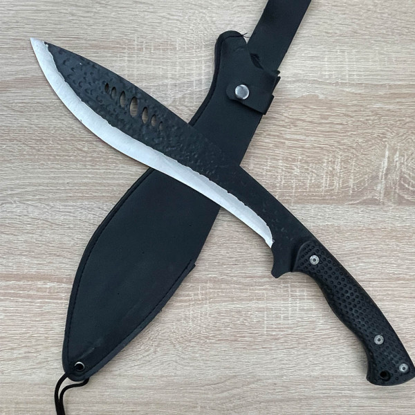 Голямо здраво фултанг мачете KUKRI BLACK EAGLE, кожена кания