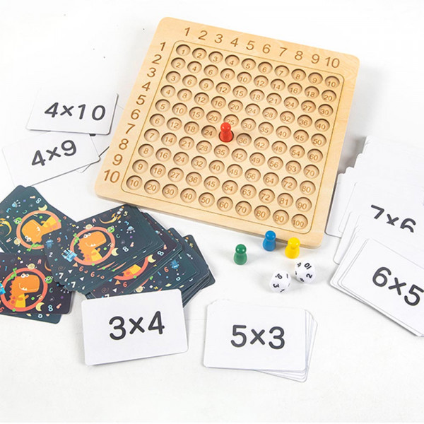 Образователна дървена математическа дъска, детско табло за умножение и събиране  LXZ02-1/2 ✔, BF23