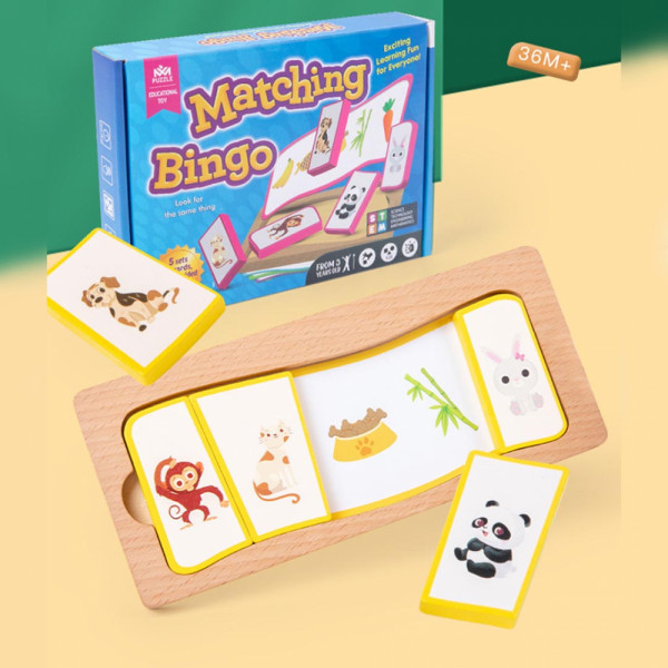 Настолна детска игра МОНТЕСОРИ БИНГО с флаш карти за развиване на бързина, точност и креативност YJH12, BF23