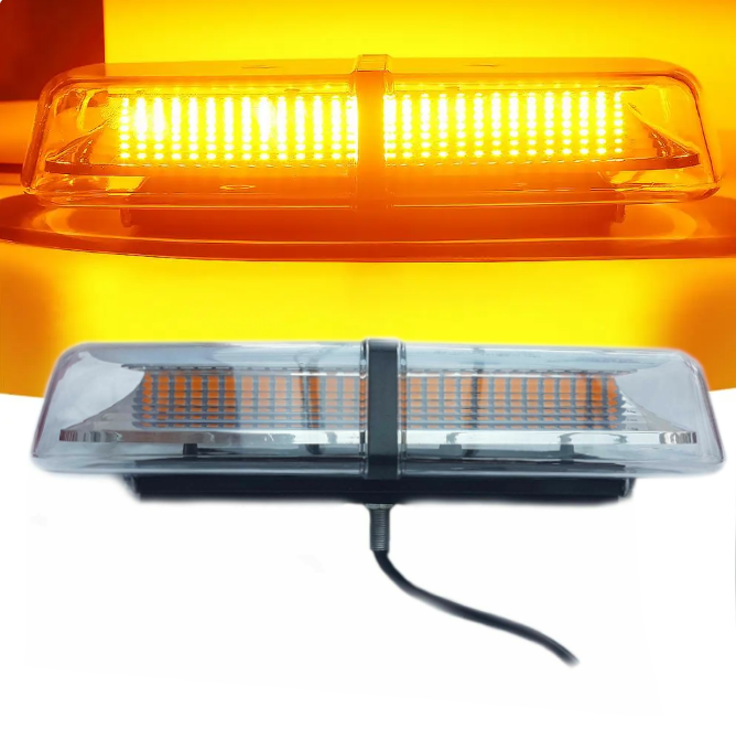 12V 24V Лед Led Аварийна Сигнална Лампа Маяк Буркан 72 Диода с 8 режима бяло стъкло с болтово захващане За Пътна Помощ Платформа Снегорин и др.