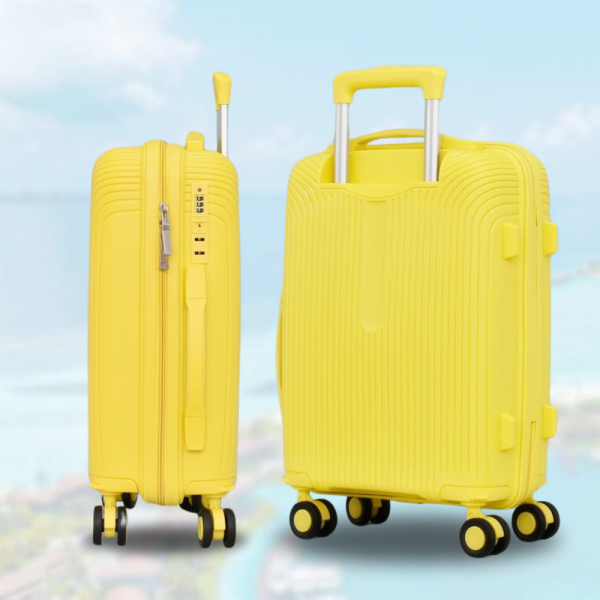 18" Компактен и практичен авио куфар за ръчен багаж, 52cm - YELLOW PP 4001