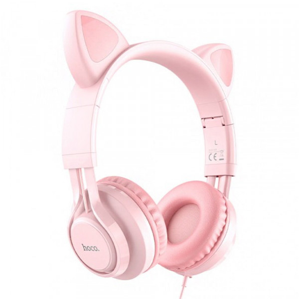 Сладурски слушалки котенце 😻 HOCO W36 - PINK