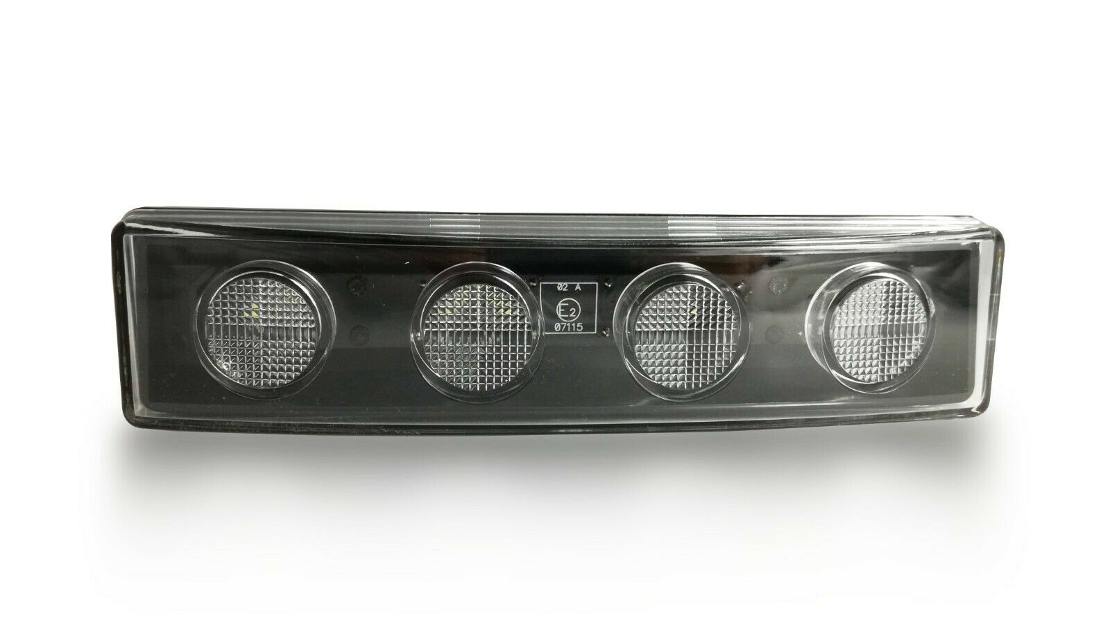 1бр преден габарит LED сенник маркер за Скания Scania - 180mm x 40 mm + букса Бяло стъкло Оранжева светлина