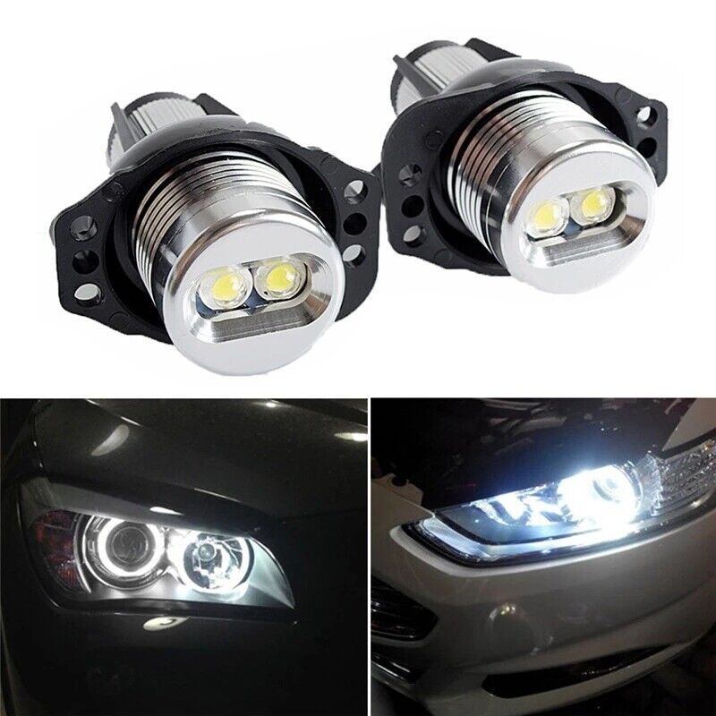 Комплект от 2 броя ярки бели LED крушки Angel Eyes ангелски очи 12V за BMW Е90 Е91 с Canbus без грешки